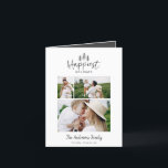 Modern, minimal helgdagar - rustik chic med flera  helgkort<br><div class="desc">Modern,  minsta julklapp för rustik snyggt med multifoto är det bästa helgdag. Med modern hand plockade och träd. Backer färg kan skräddarsys. Den moderna minimala snyggten i julhelgen</div>