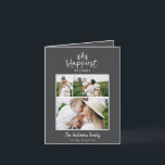 Modern, minimal helgdagar - rustik chic med flera  helgkort<br><div class="desc">Modern,  minsta julklapp för rustik snyggt med multifoto är det bästa helgdag. Med modern hand plockade och träd. Backer färg kan skräddarsys. Den moderna minimala snyggten i julhelgen</div>