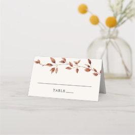 Modern minimal Höst löv höst Bröllop Placeringskort