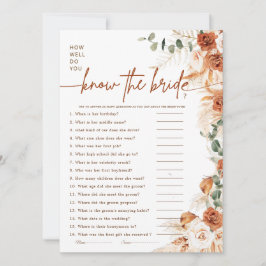 Modern Minimal How Well Do You Know the Bride Game