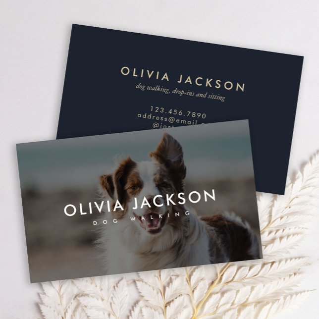 Modern minimal Hund Trainer Pet Sitter Visitkort (Skapare uppladdad)