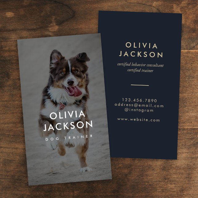Modern minimal Hund Trainer Pet Sitter Visitkort (Skapare uppladdad)