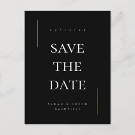 Modern minimal icke-foto spara datumet meddelande vykort