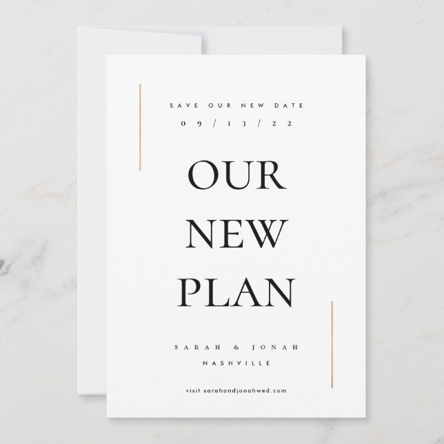 Modern minimal icke-fotoändring ändrar datum spara datumet (Framsida)