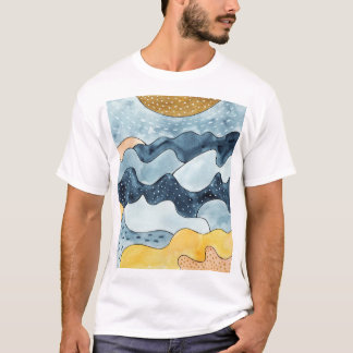 Modern minimal illustration av Golden Sol T Shirt
