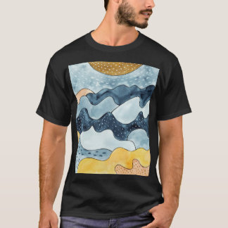 Modern minimal illustration av Golden Sol T Shirt