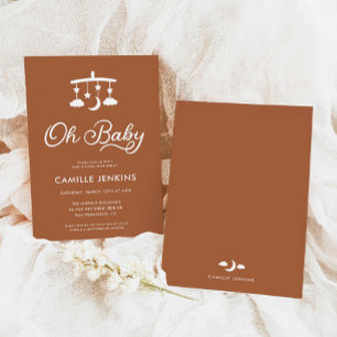 Modern, minimal inbjudan till babybabyskor