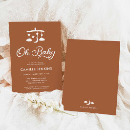 Modern, minimal inbjudan till babybabyskor