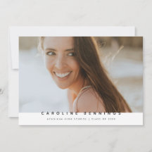 Modern minimal inbjudan till Photo Studenten