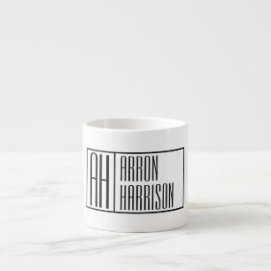 Modern minimal Initialer & Namn-Logotyp Espressomugg