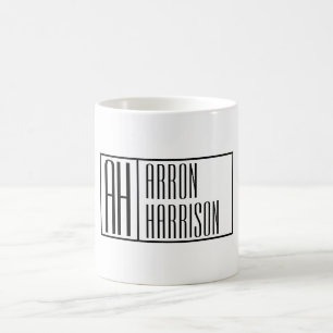 Modern minimal Initialer & Namn-Logotyp Kaffemugg
