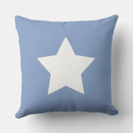 Modern minimal Initials Star Blue white Kudde