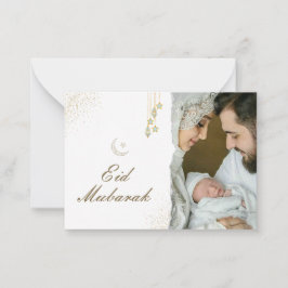 Modern Minimal Islamic Eid Mubarak Anteckningskort