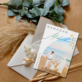 Modern Minimal Islamic Ramadan Mubarak Photo Julkort