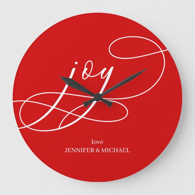 Modern Minimal Joy Jul Stor Klocka (Framsida)