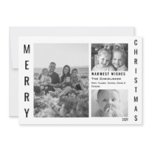 Modern minimal jul, 3 fotosvart och vit