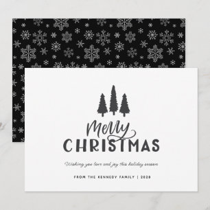 Modern Minimal Jul för jordbrukshus i Rustic Snygg Julkort