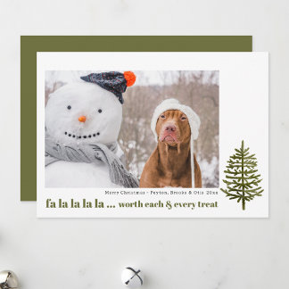 modern minimal jul hund rolig söt foto julkort
