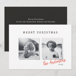 Modern minimal jul - multifoto julkort