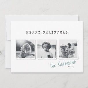 Modern minimal jul - multifoto julkort