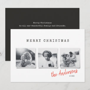 Modern minimal jul - multifoto julkort