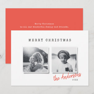 Modern minimal jul - multifoto julkort