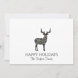 Modern Minimal Jul Renar Julkort