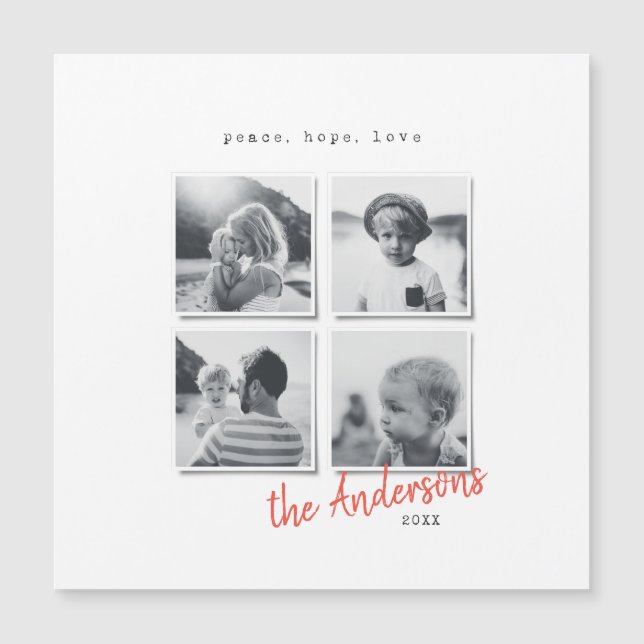 Modern minimal julfotoportort för helgdag (Framsida)