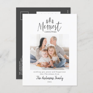 Modern minimal julklapp med multifoto helg vykort
