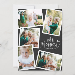 Modern minimal julklapp med multifoto julkort