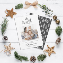 Modern minimal julklapp med multifoto julkort