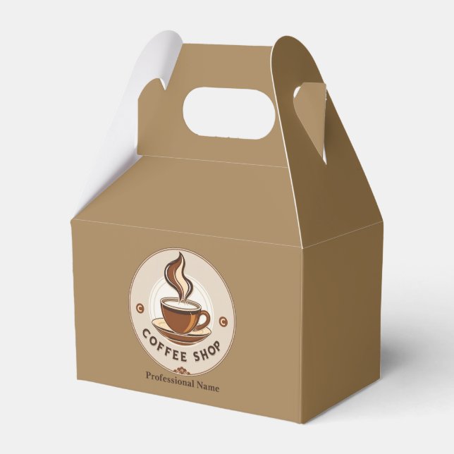 Modern minimal kafé professionell butik presentaskar (Framsidan Sidan)