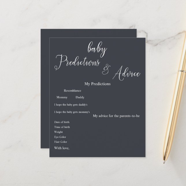 Modern minimal kallgrafi babyutfällare (Fram/Back In Situ)