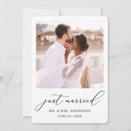 Modern minimal kallgrafi Bröllop foto Meddelande