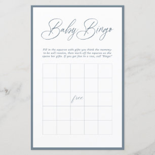 Modern Minimal Kalligrafi Baby Bingo