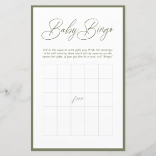 Modern minimal kalligrafi   Baby Bingo