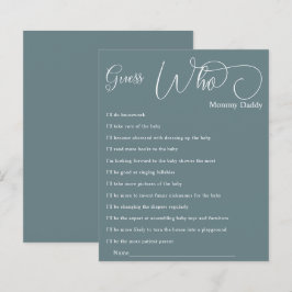 Modern Minimal Kalligrafi Baby Shower Gissa Vem