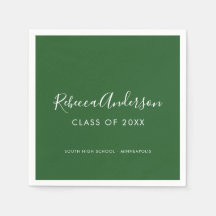 Modern minimal kalligrafi Mörk grönt Studenten