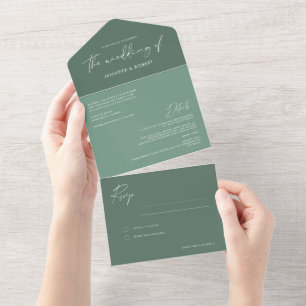 Modern minimal kalligrafi Sage Seal Send Bröllop