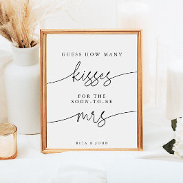 Modern Minimal Kisses för Mrs Möhippa Game Poster