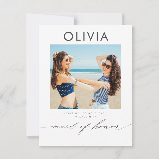 Modern minimal kommer du att bli mitt Maid of hono (Framsida)