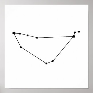 Modern minimal koncentration av zodiac poster