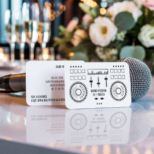 Modern minimal konvertering av svart och vitt dj-m visitkort