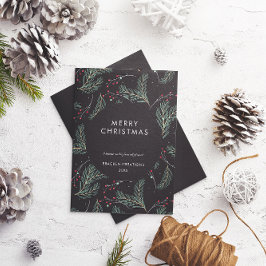 Modern minimal korthjul i Gräs Mönster Julkort