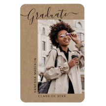 Modern Minimal Kraft 1 Photo Grad Announcement