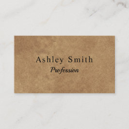 Modern Minimal Kraft Papper Visitkort