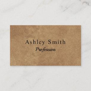 Modern Minimal Kraft Papper Visitkort