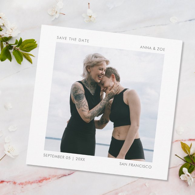 Modern minimal kvadrat - fotospara datum spara datumet (Skapare uppladdad)