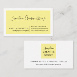 Modern minimal Lemon-Gult Visitkort