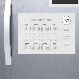 Modern minimal Light Grått Business Calendar 2025